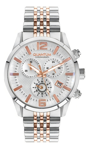 Reloj Quantum Hombre Aceroidable Color Plateado Adg1016.530