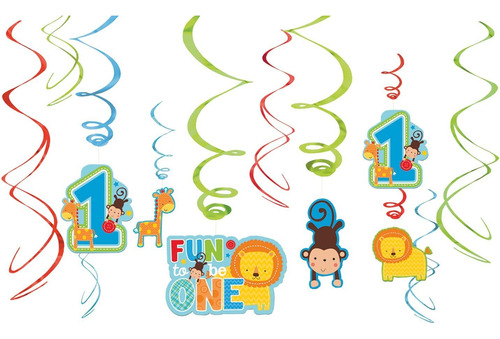 One Wild Boy 1er Cumpleaños Value Pack Foil Swirl Deco...