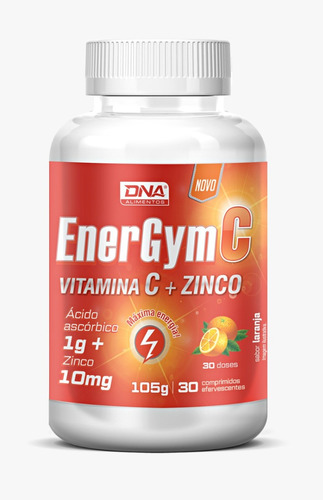 Energym C Vitamina C 1g + Zinco 10mg 30 Tab Efervescente Dna