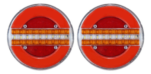 2 Pieces Trailer 4 Inch Dynamic Tail Light 24v Led 1