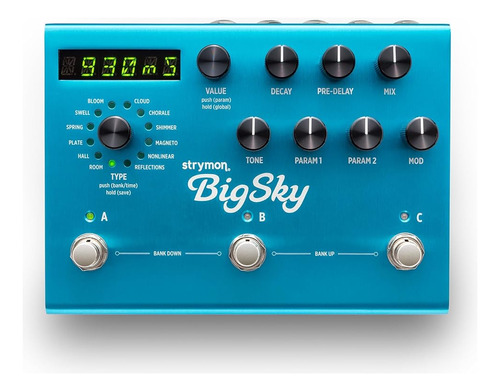 Pedal De Efectos De Guitarra Strymon Bigsky Multi Reverb Con