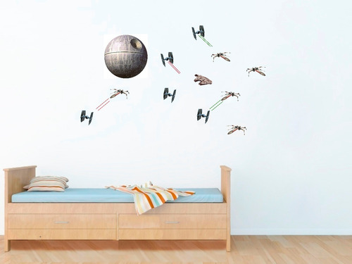 Vinilo Star Wars Estrella Y Naves Death Star Wall Sticker
