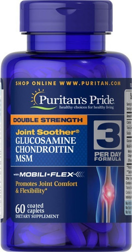 Puritans Pride Glucosamina Condroitina Msm 60 Caps Ptr Sabor Sin Sabor