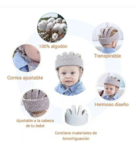 Casco Protector Para Bebes Antigolpes Ajustable