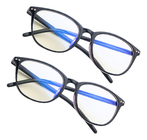 Gafas Con Filtro De Luz Azul Y Espejo Plano, 2 Pares