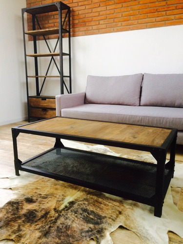 Mesa Ratona Estilo Industrial 100x60x45