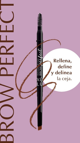 Imagen 5 de 8 de Lapiz De Cejas Biselado Con Cepillo Brow Perfect Xulu Z390