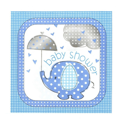 Servilletas Baby Boy Elefante 20 Uds Baby Shower Glam