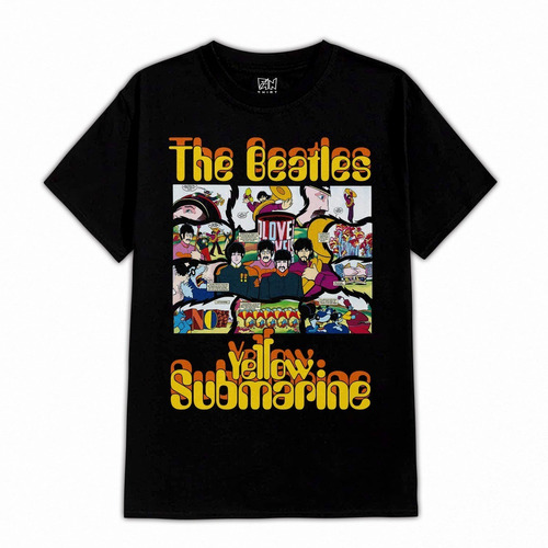 The Beatles Yellow Submarine 77 Rock Polera Dtf