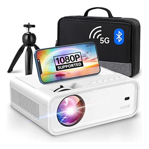 Mini Proyector Con 5g Wifi Y Bluetooth Con Trípode Y Bolsa, 