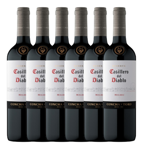 Vino Casillero Del Diablo Reserva Malbec Caja X6 - Gobar®