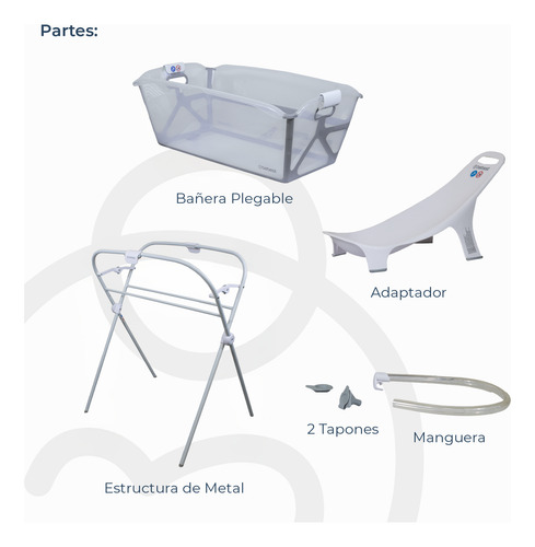Bañera Flexi 3 En 1 Plegable + Soporte De Bebesit