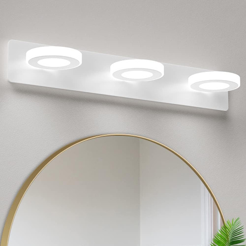 Luces De Tocador De Baño Sobre Espejo, 3 Luces Led, Lámpara 