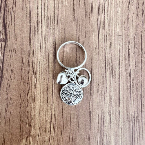 Imagen 5 de 10 de Anillo Arbol De La Vida Ajustable Colgantes Plata 925 Agálea