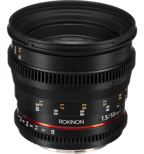 Rokinon 50mm T1.5 As Umc Cine Ds Lente Para Canon Ef Mount