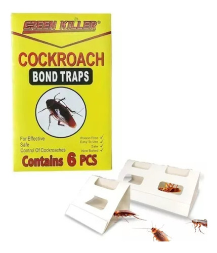 Trampa Adhesiva Mata Cucarachas Con Atrayente, Baratas, Inse