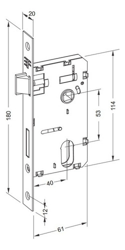 Fechadura 3f Residencial Para Porta Externa Quadrada Rose