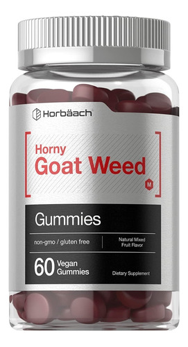 Horny Goat Weed 60 Gomitas Horbaach Energía Sexual Vitalidad Sabor Frutal