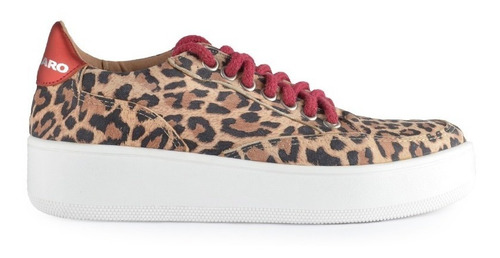 Imagen 1 de 9 de Zapatillas Zapatos Sneakers De Mujer De Cuero Khan - Ferraro