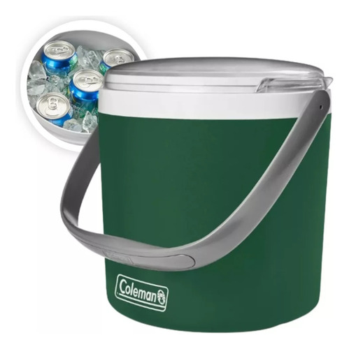 Conservadora Hielera Coleman 12 Latas Frio 12h Con Tapa Color Verde