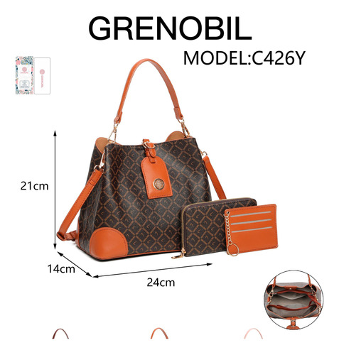 Cartera 3 Piezas Grenobil C-426y