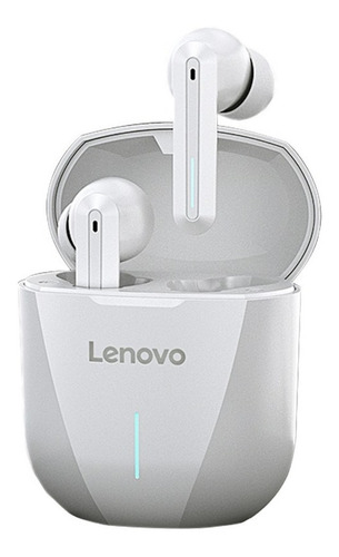 Auriculares in-ear gamer inalámbricos Lenovo XG01 blanco con luz LED