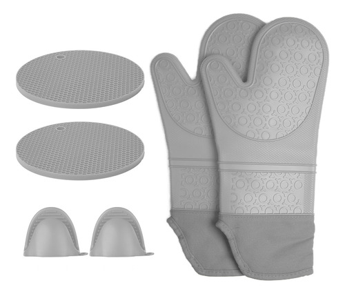 Guantes De Silicona Grises, Aislantes, Espesos, Barbacoa, Mi