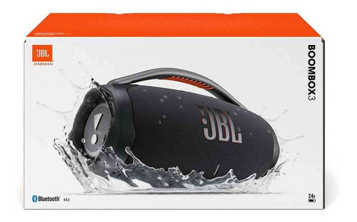 Caixa De Som Jbl Boombox 3 Black E À Prova D´água