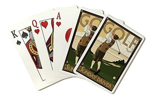 Juego De Cartas - Golf, Sunday Driver (playing Card Deck, 52