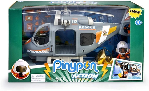 Pinypon Action Helicóptero De Rescate Figura Accesorios