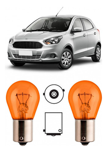 2 Lampada Pisca Seta Farol Ford Ka 2014 2015 2016 2017 2018