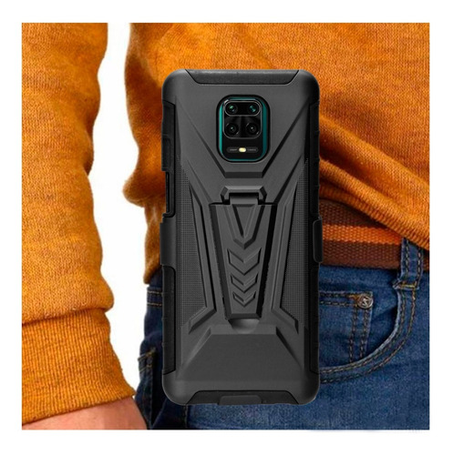 Imagen 4 de 6 de Funda Uso Rudo 3 En 1 Xiaomi Redmi Note 9s 9 Pro 9 Pro Max