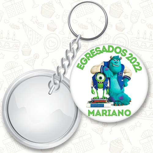 30 Llaveros 55mm Personalizados Egresados, Escuelas, Jardín