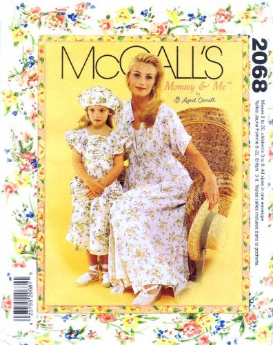 Mccall 's Mommy & Me  2068 patron Para Vestido Niña Ba
