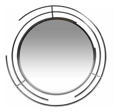 Espejo De Pared Circular Moderno Estelle, Plateado