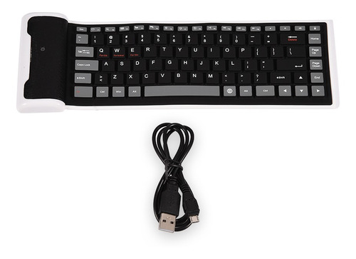 Portátil Roll Up Silicone Bluetooth Teclado Dobrável Fr Ios