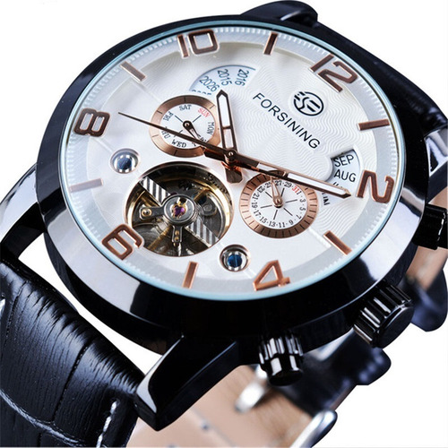 Hombre Moda Tourbillon Automático Reloj Mecánico