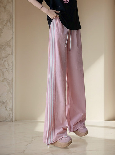 Pantalón Deportivo Mujer Verano Secado Rápido Con Rayas