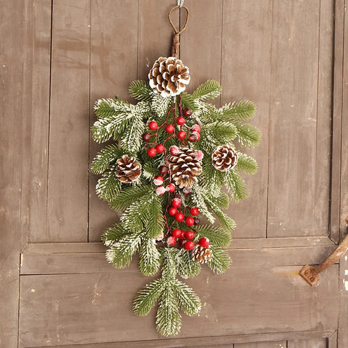 Nuevos Accesorios De Decoración Navideña Con Piñas De Mimbre