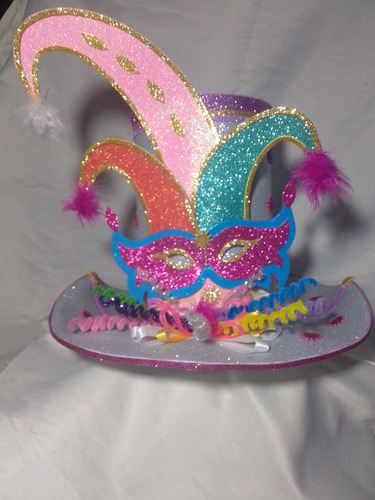 Sombrero Loco En Foami Reforzado Decorado Y Personalizado