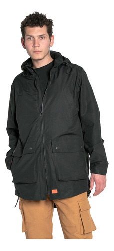 Parka Andes Impermeable Negro Aire Libre