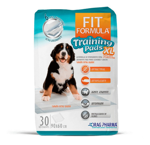 Pañal Sabanilla Grande Mascota 90x60 30u Perro Fit Formula A