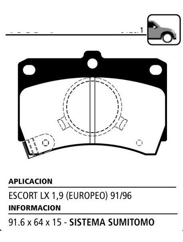 Juego Pastillas De Freno Delans Litton P/ Ford Capri 89-95