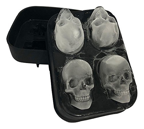 Stritra 3d Skull Silicone Jello Molde De Hielo Flexible Cube