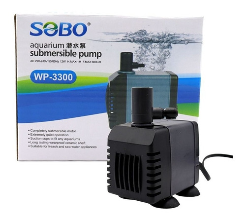 Bomba De Agua Sumergible Sobo Wp3300 600lh Acuarios Piletas