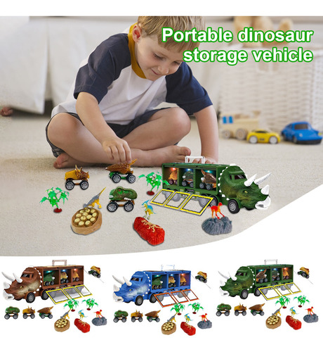 Camión De Juguetes De Dinosaurios Para Niños, Regalo, Caja D