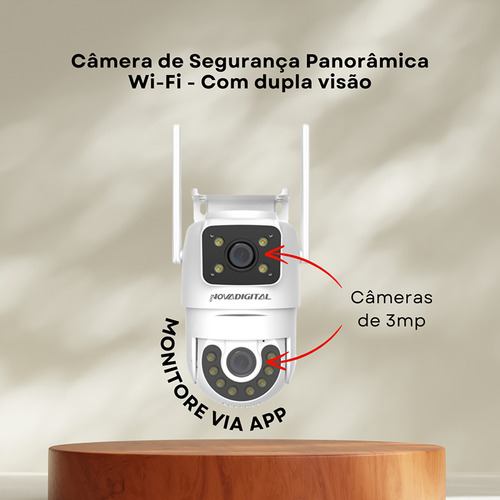 Câmera De Segurança Dupla Externa Dual Wi-fi Smartlife Alexa Branco