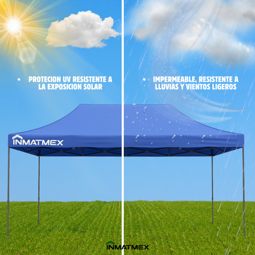 Toldo Inmatmex CARPA 3X4.5 AZUL color azul retráctil