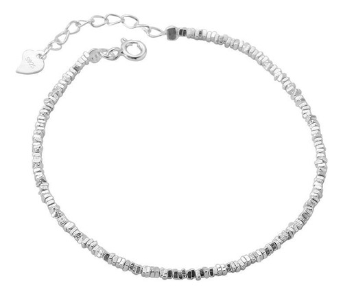 Pulsera De Plata Sencilla For Mujer De Plata De Primera Ley