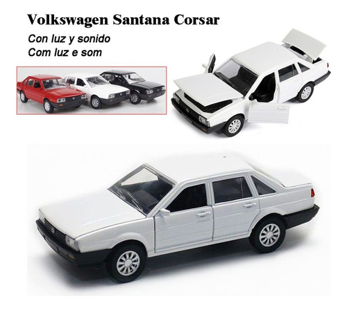 A Vw Volkswagen Santana Corsar Miniatura Metal Coche 1/32